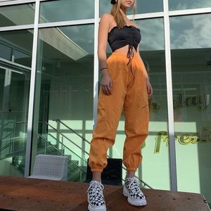 ❤️SOLD❤️zaful orange track pants